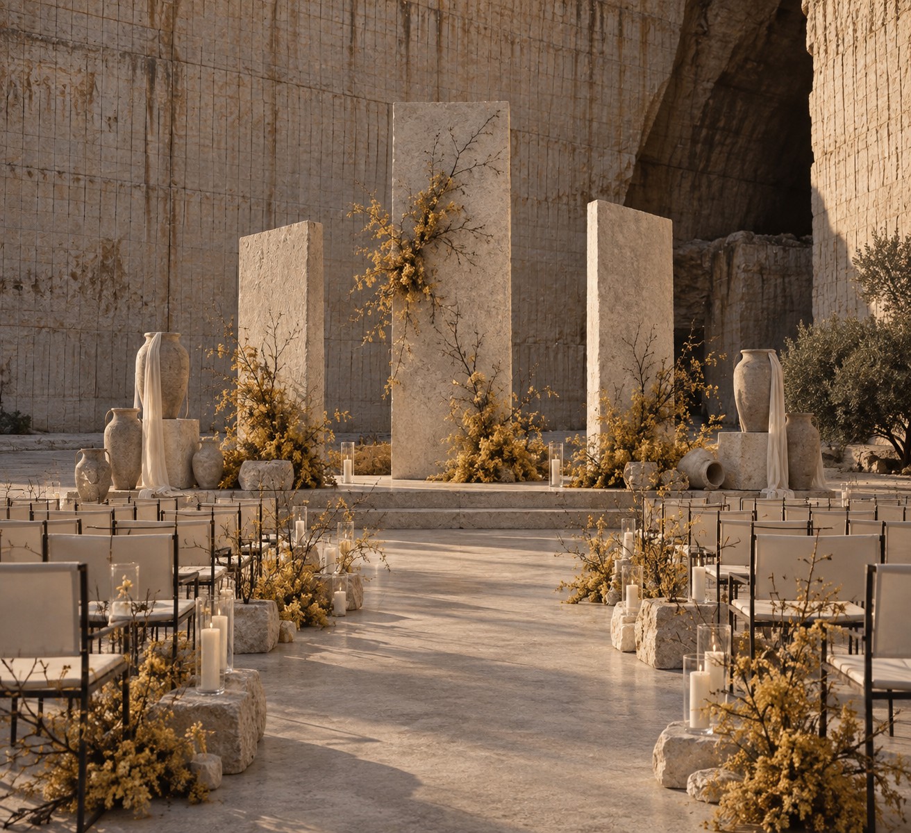Monolith raw architectural event design concept